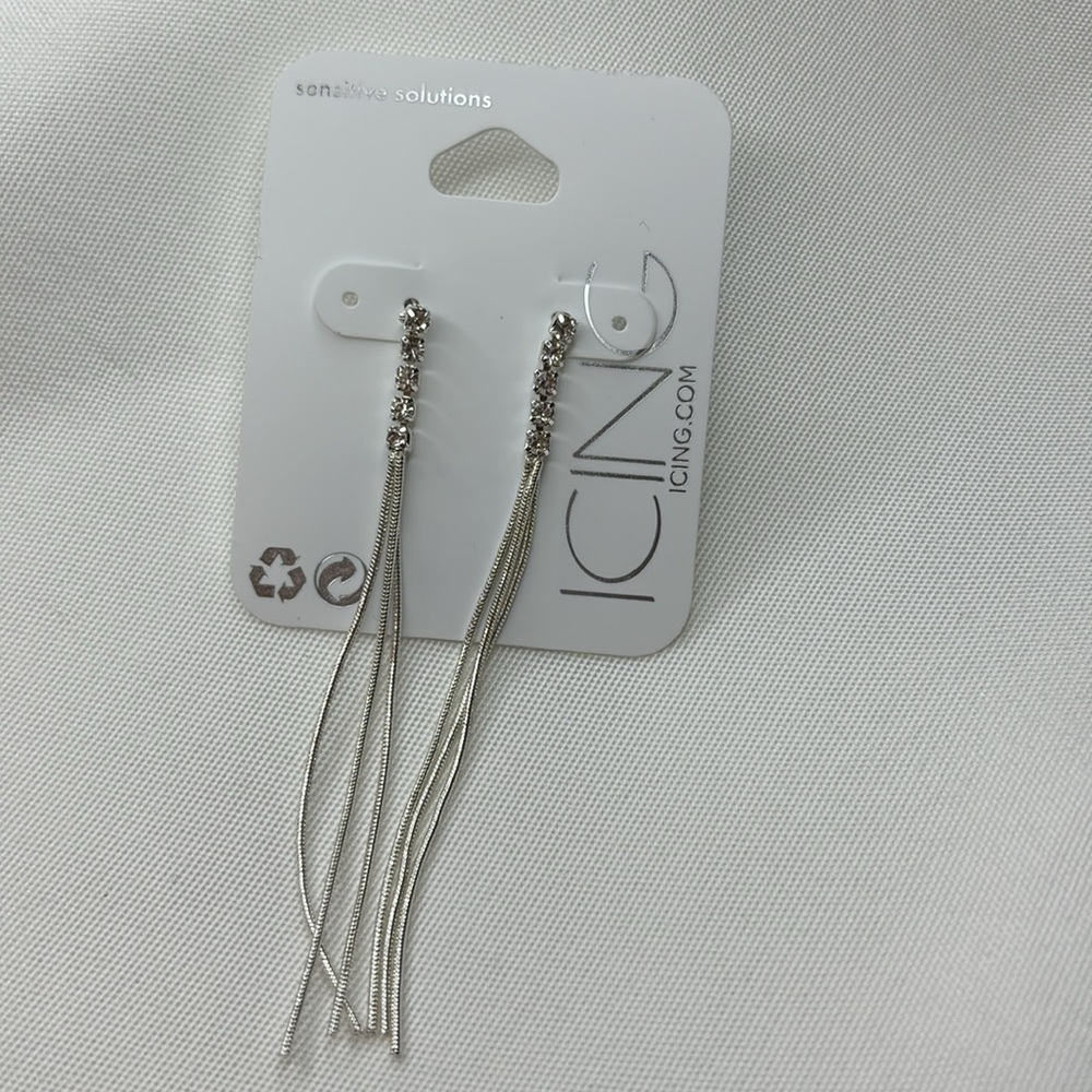 Icing Tassel Earrings Silver